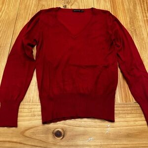 The Limited Rich Red V-Neck Sweater